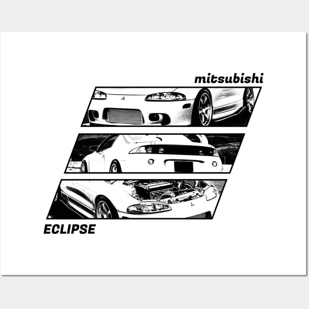 MITSUBISHI ECLIPSE D30 Black 'N White Archive 2 Wall Art by Cero